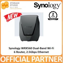 SYNOLOGY WRX560 Dual-Band Wi-Fi 6 Router, 2.5Gbps Ethernet. Singapore local warranty 2 years